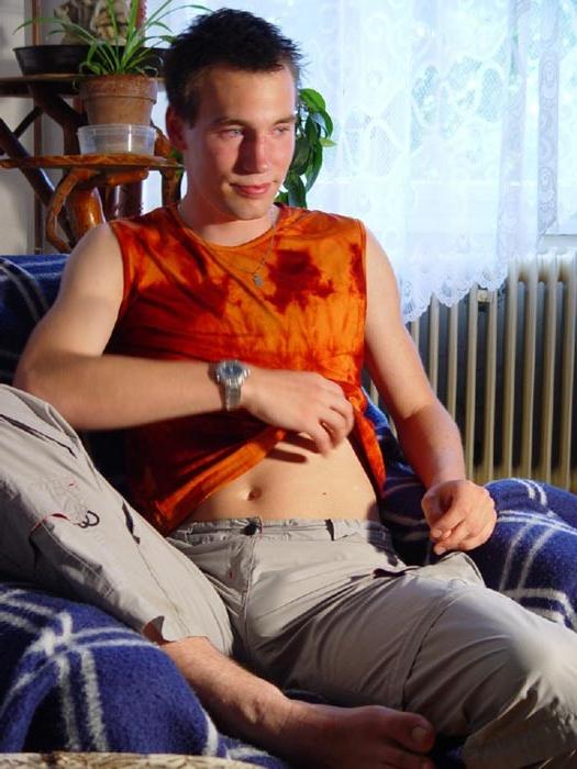 15P Smooth shaven twink does seductive striptease