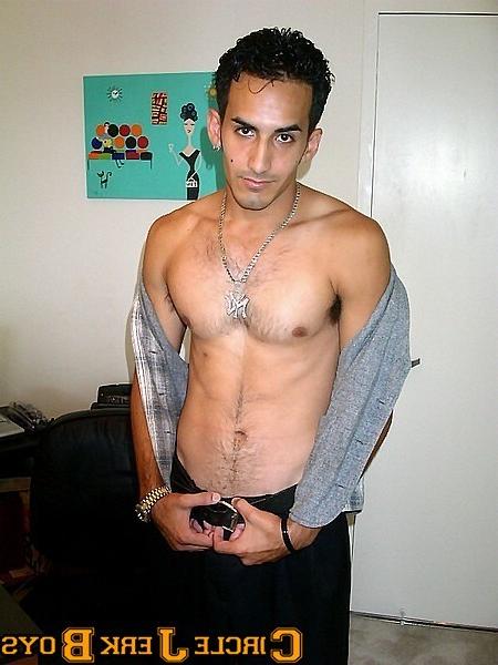 14P Computer geek boy shows off his tight body