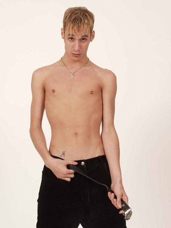 15P Sexy blonde twink posing on camera