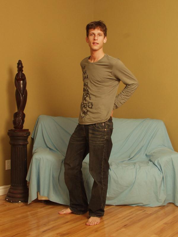 15P Petite twink rips off his shirt and shows off some skin