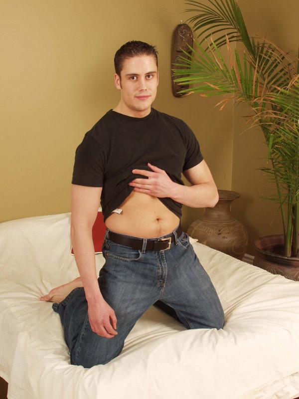 15P Cute twink with dark hair shows off his muscles