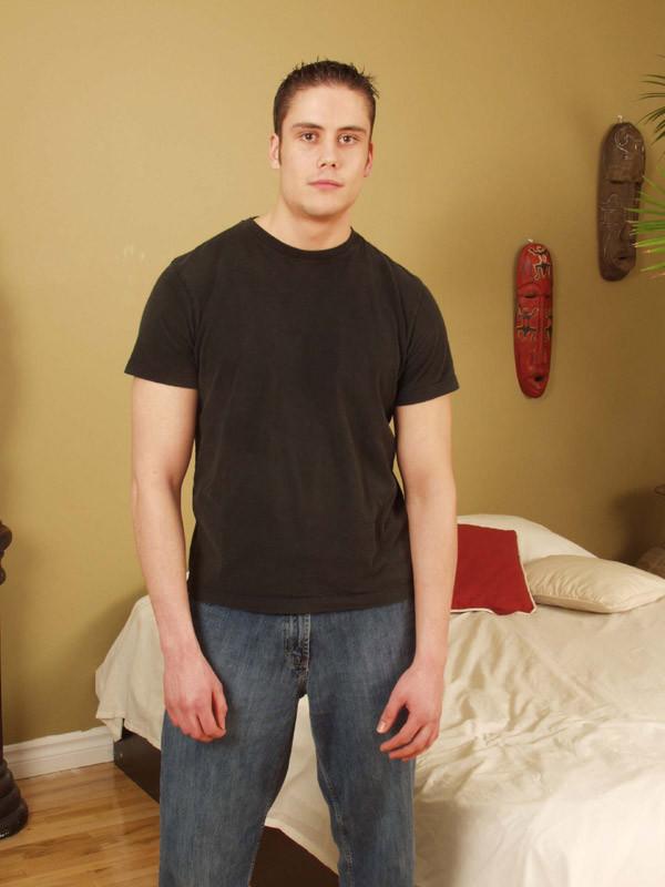 15P Cute twink with dark hair shows off his muscles
