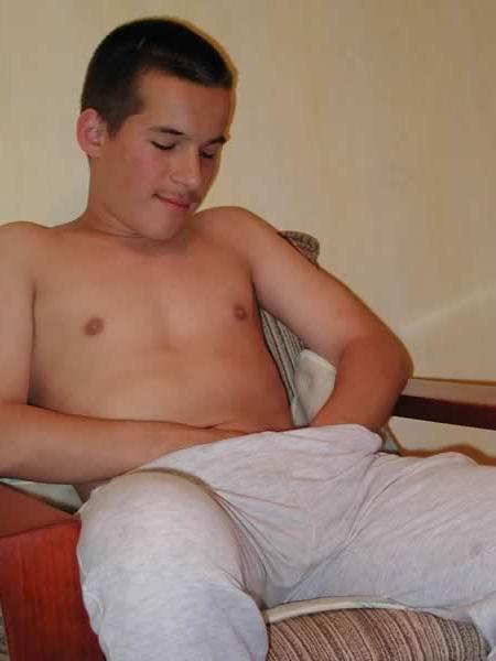 13P Horny twink masturbating his hard cock