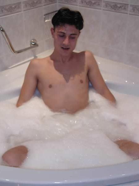 13P Cute twink enjoying a bubble bath