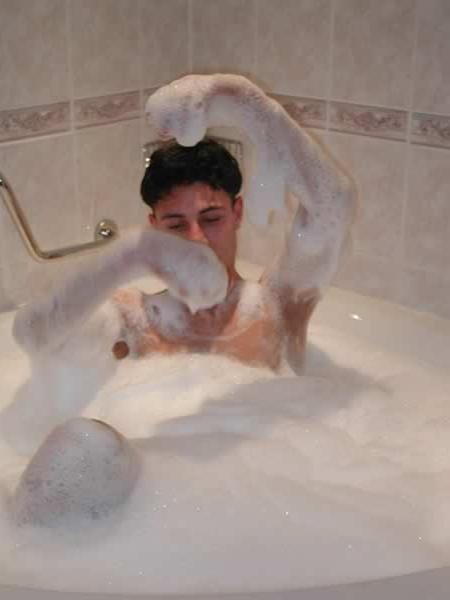 13P Cute twink enjoying a bubble bath