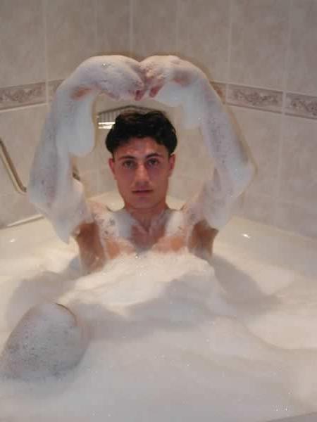 13P Cute twink enjoying a bubble bath