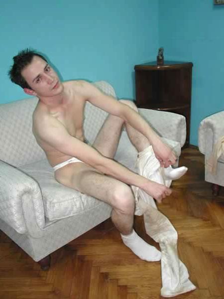 13P Cute twink undressing in a living room