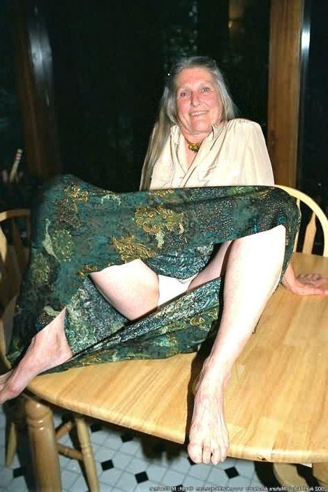 16P Sixty Plus Gray Hair Hippie Granny Strips Naked n Spreads