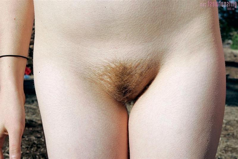 16P Redhead amateur lesbians showing off hairy pussies