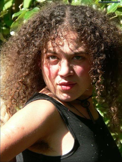 15P Hairy Ethnic Brunette Nudist Dancing Outdoors in the Woods