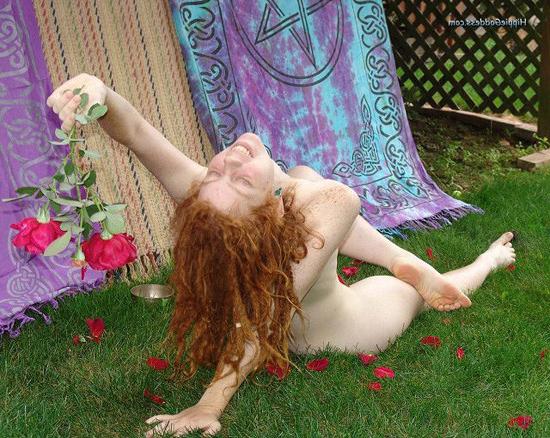15P hairy redhead hippie chick