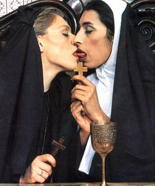 16P Two retro seventies nuns selling their bodies