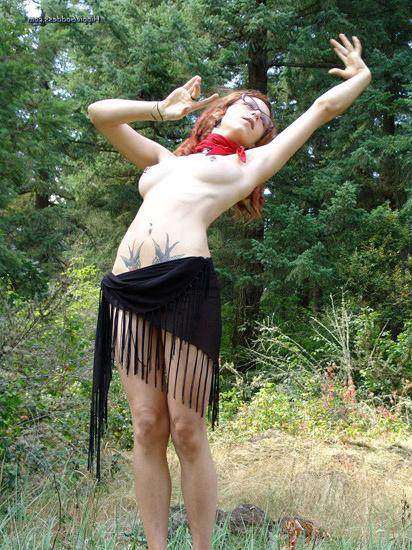15P Hippie chick outside in nature