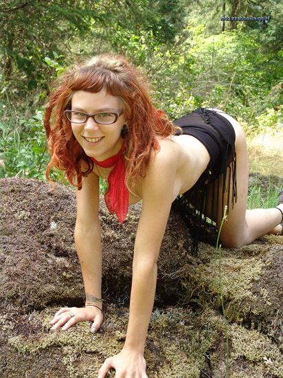 15P Hippie chick outside in nature