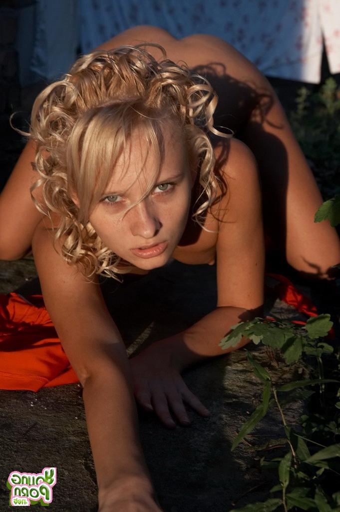 15P Playful teenie takes off her underwear