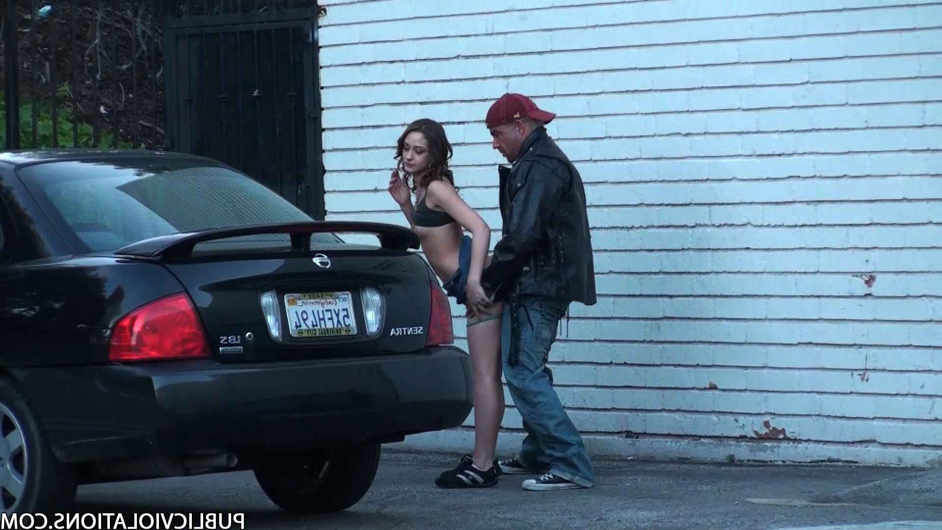 16P Violated babe in public exposed
