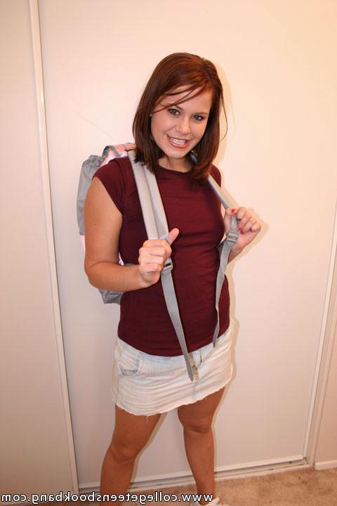 17P Cute teen college redhead plays with her pussy before fucking for bucks