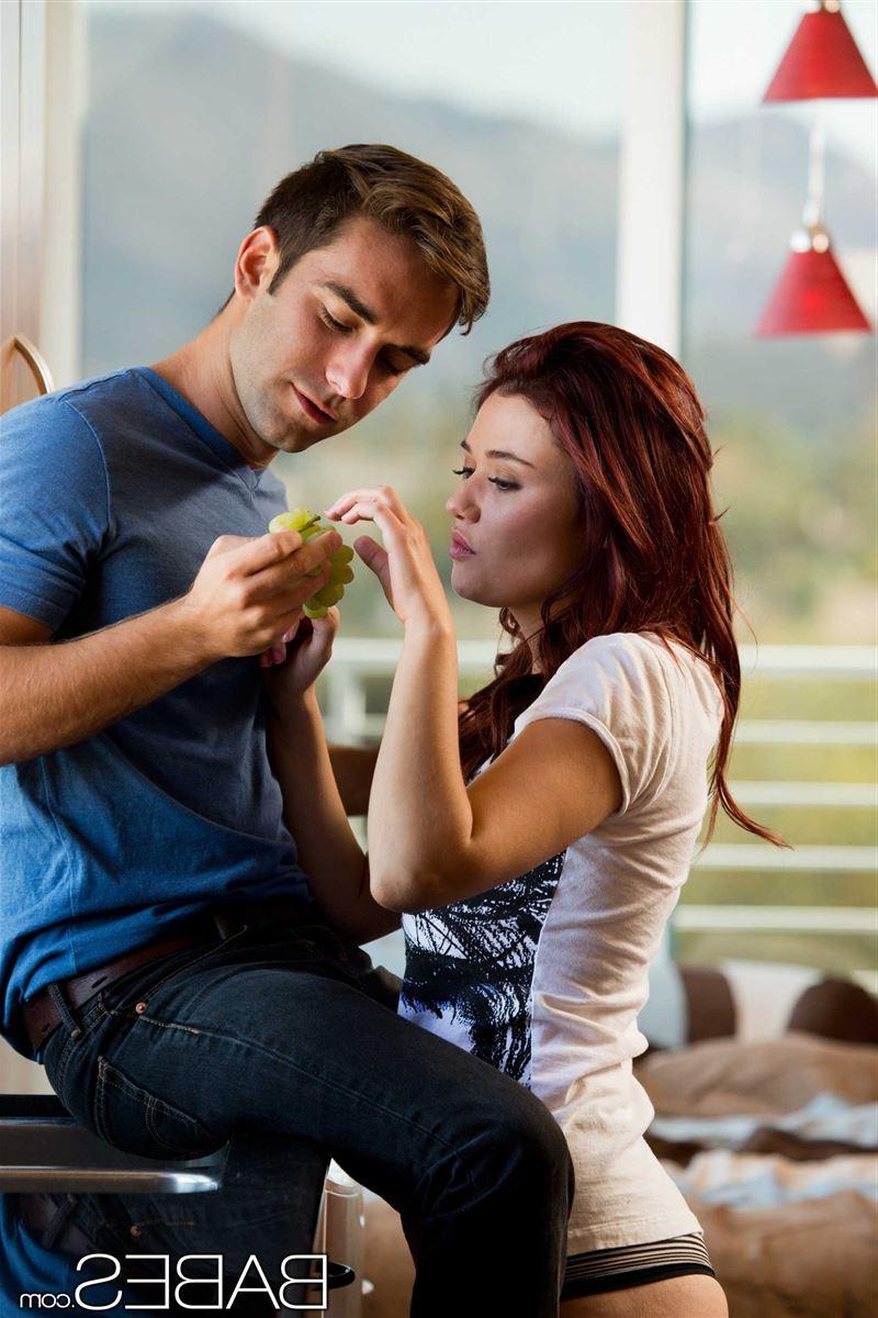 16P Christine Paradise makes love to her man in the kitchen