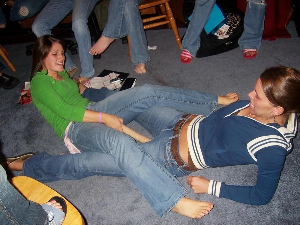 16P Drunk College Girls Attempt Lesbian Experience On A Dare