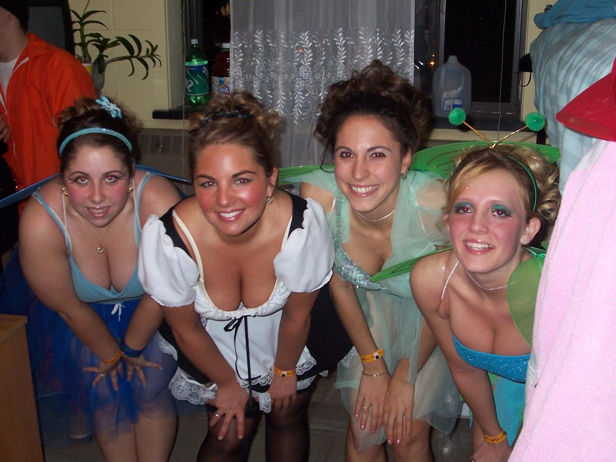 16P Drunk College Girls Attempt Lesbian Experience On A Dare