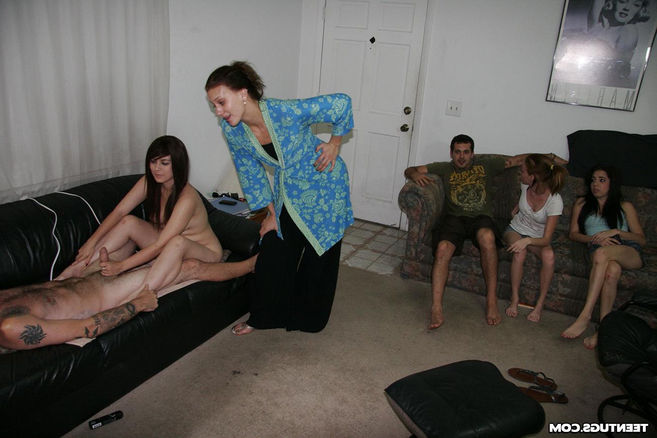 16P Teen giving sexy handjob
