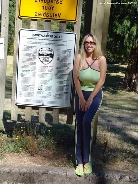 14P Topless outdoors in nature