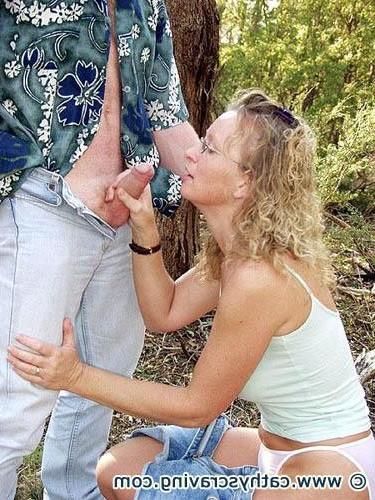17P Blonde mom drains guys cock in public park