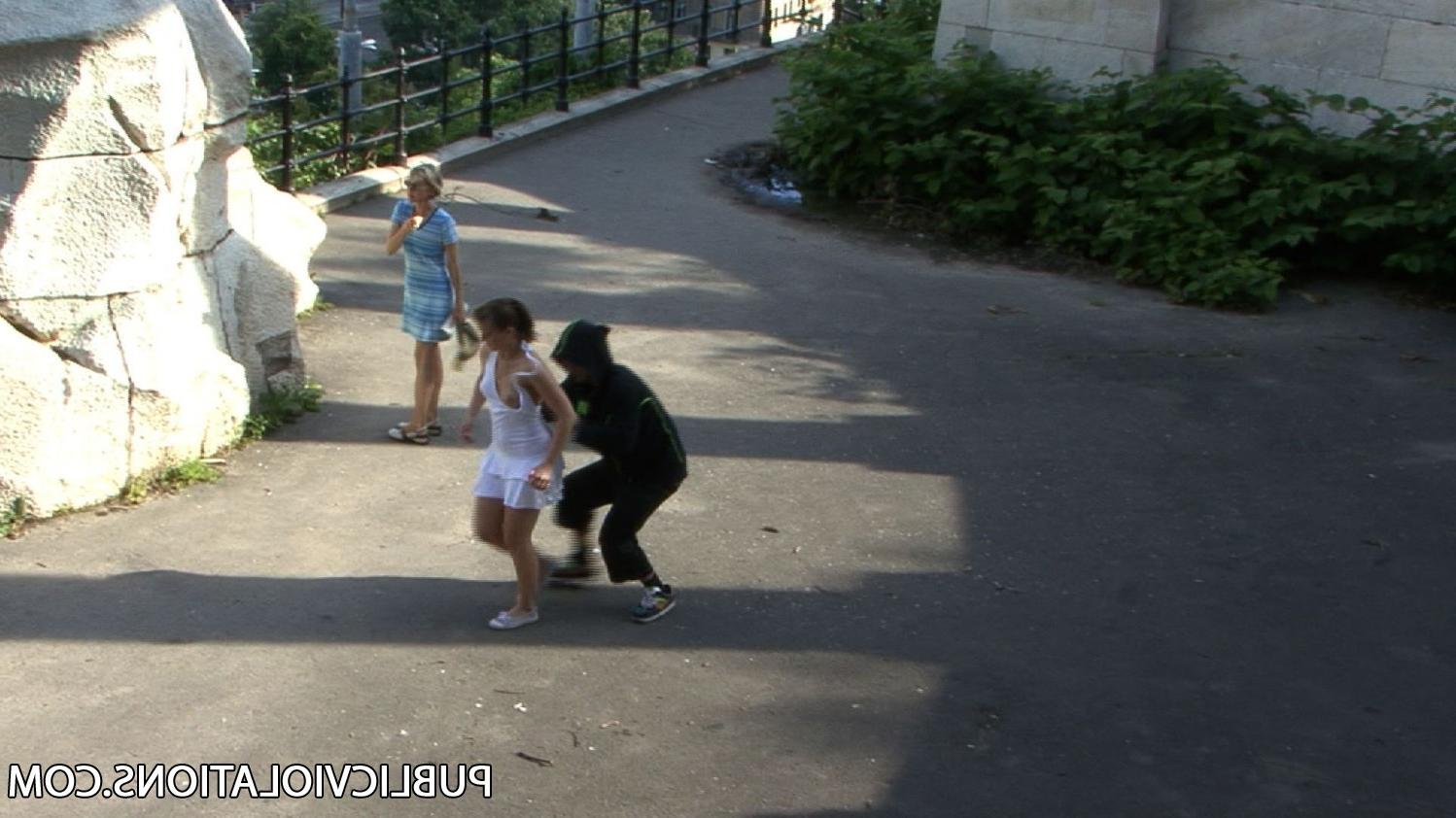 16P Violated babe in public exposed