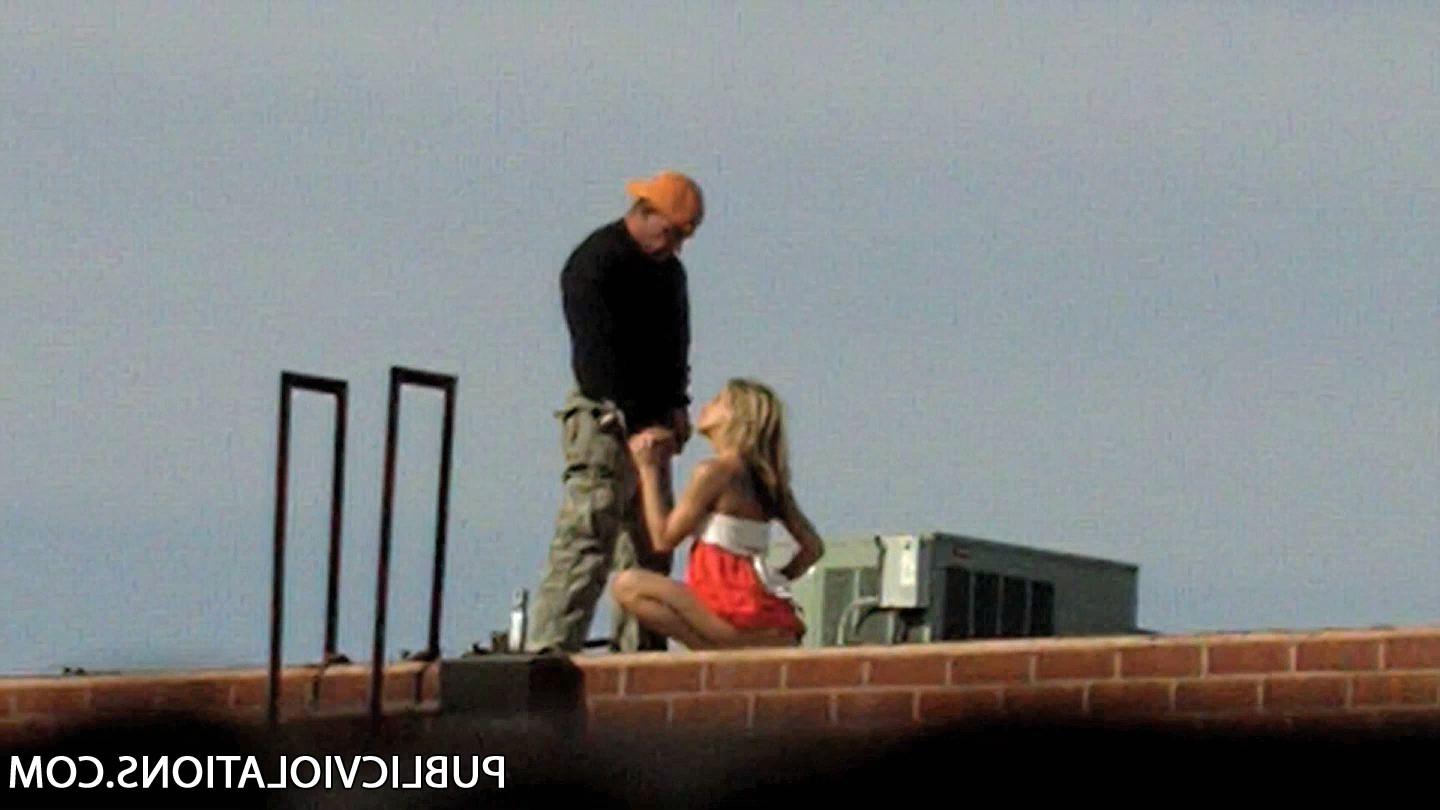 16P Violated babe in public on rooftop