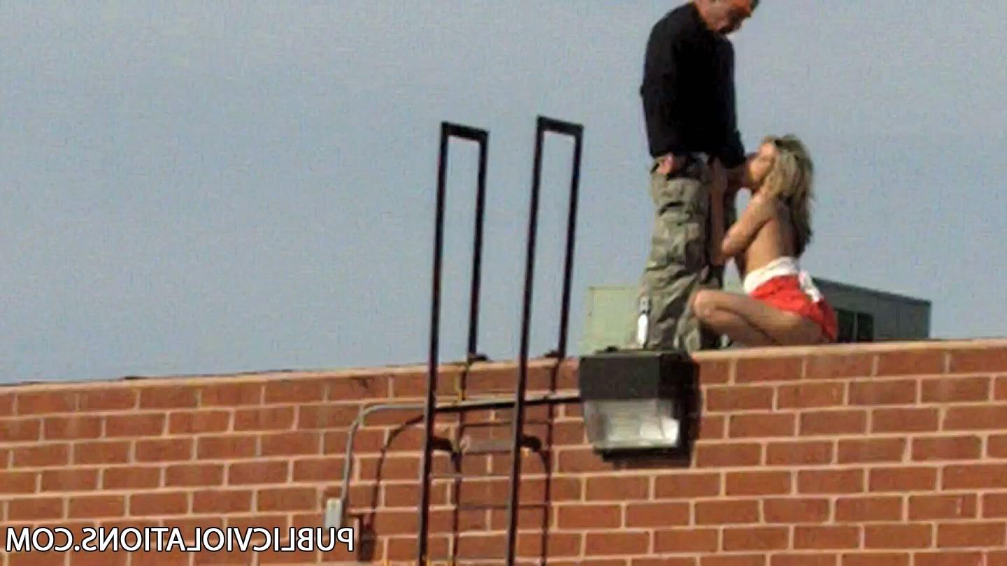 16P Violated babe in public on rooftop