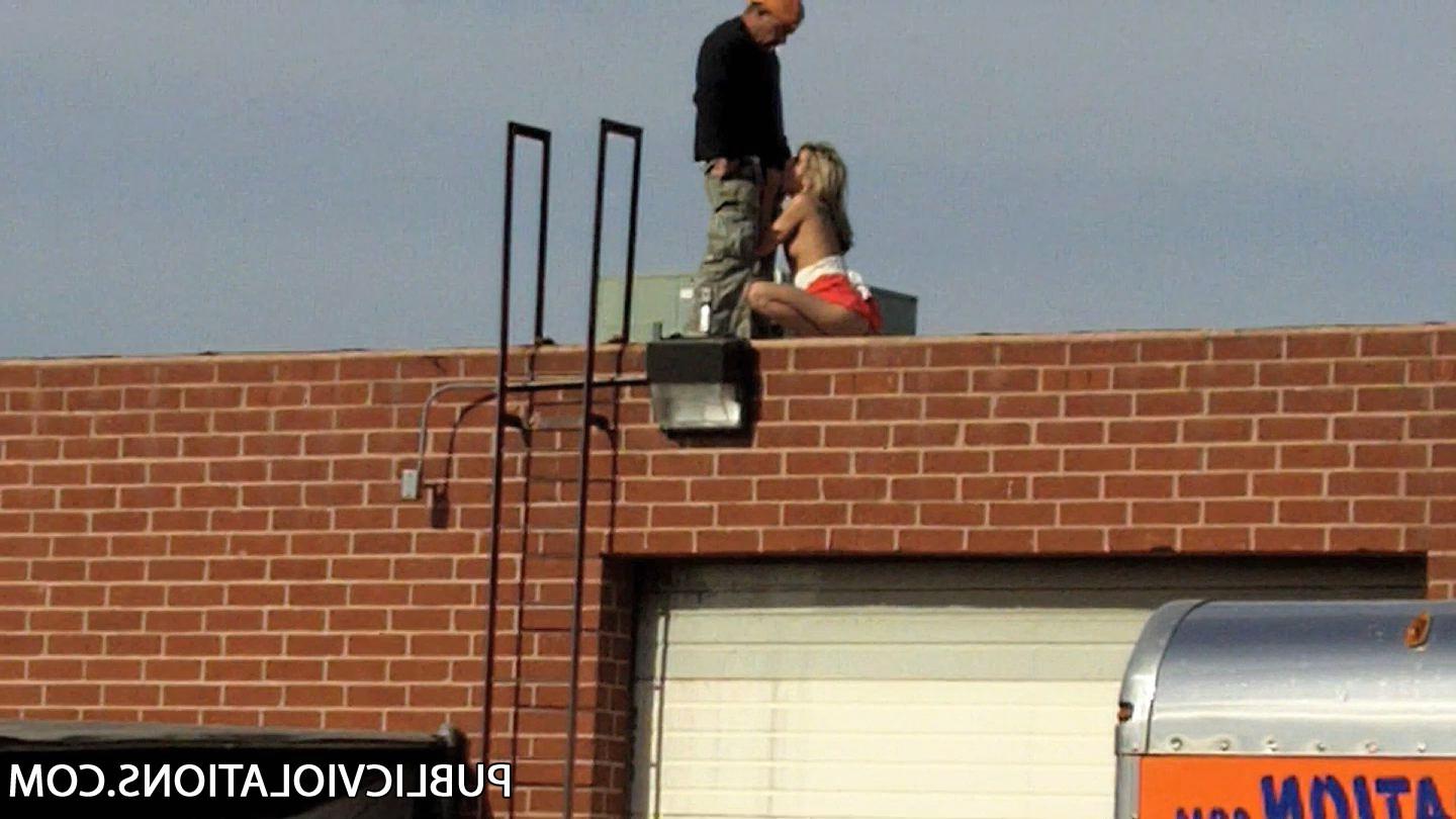 16P Violated babe in public on rooftop