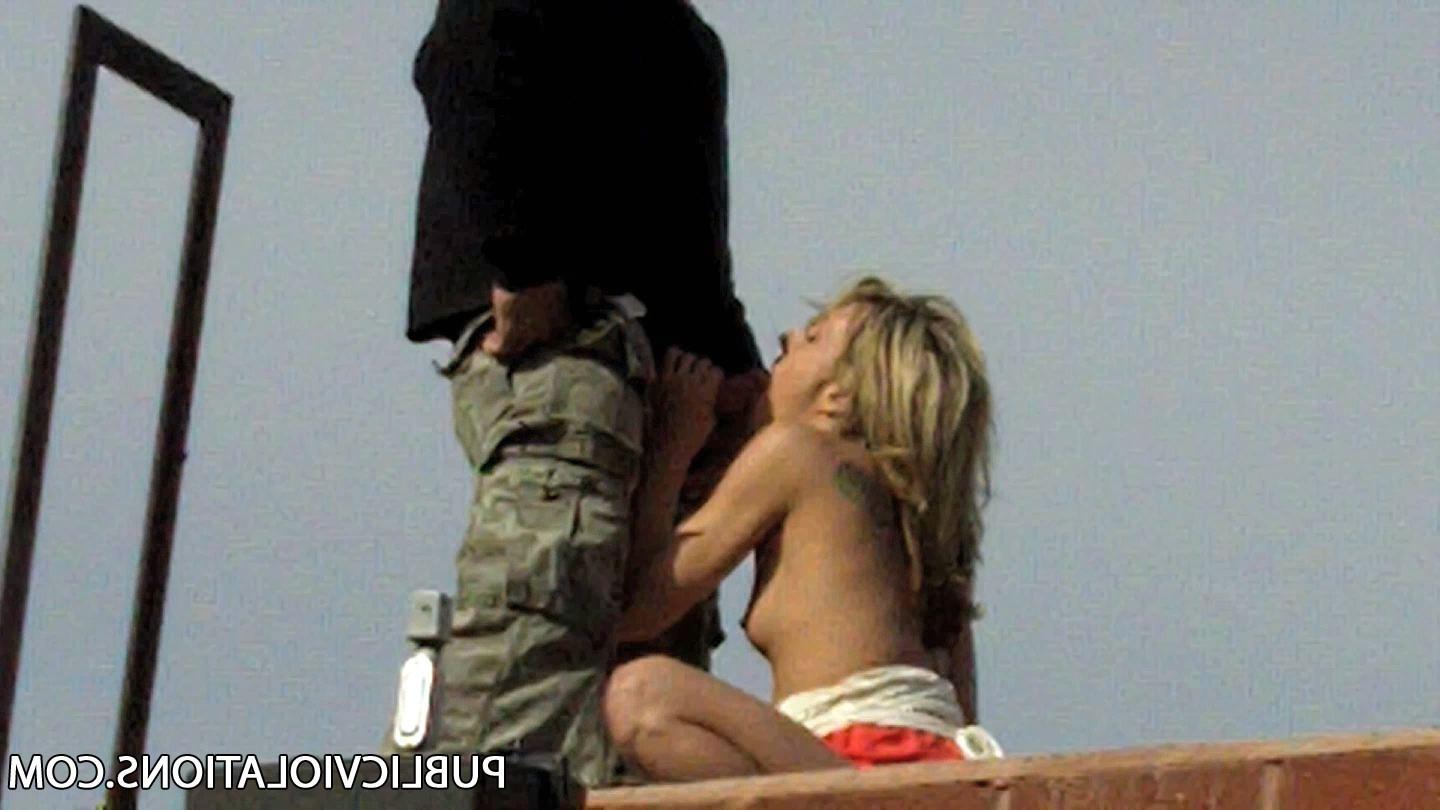 16P Violated babe in public on rooftop