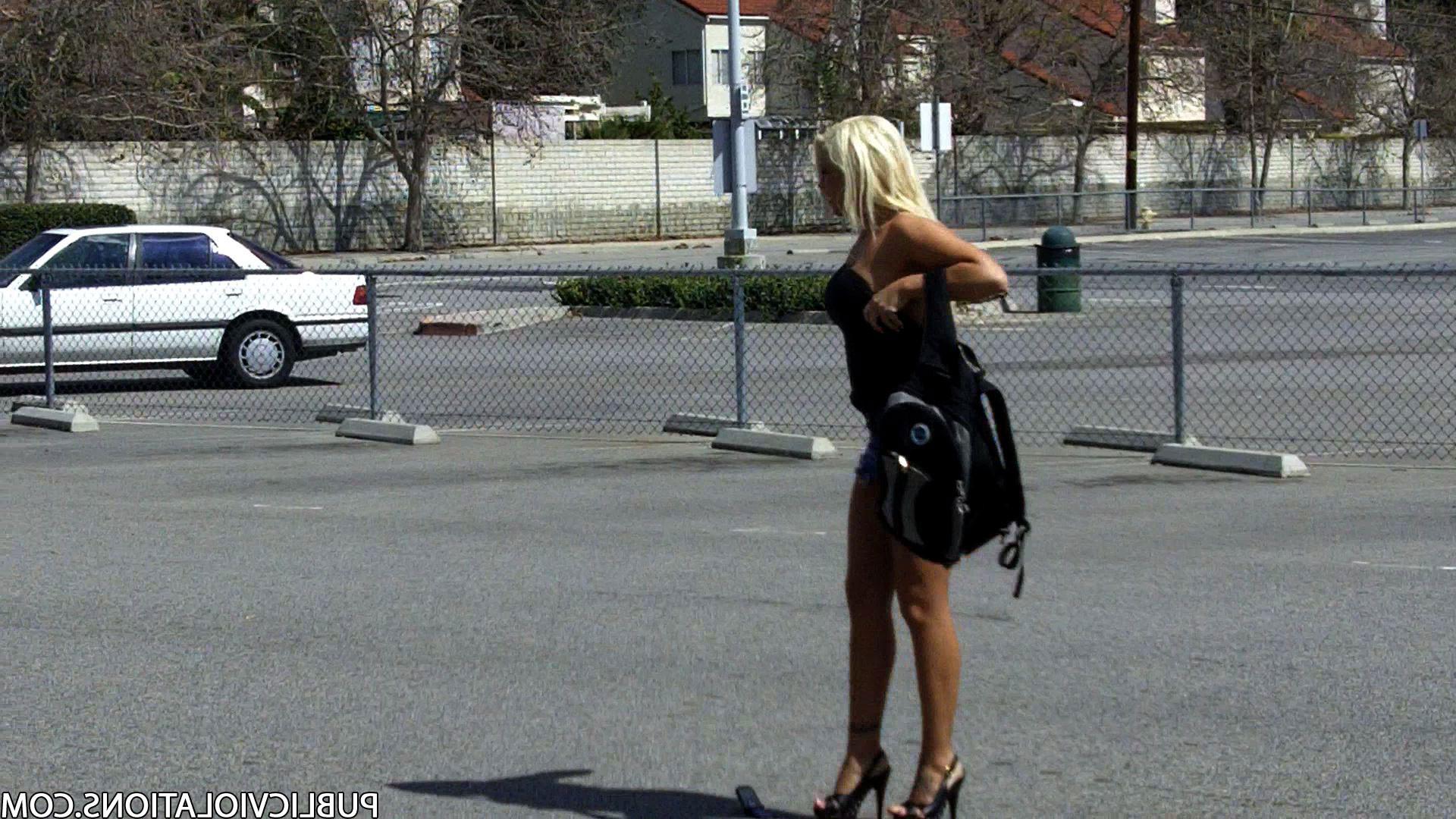 16P Violated babe in public exposed