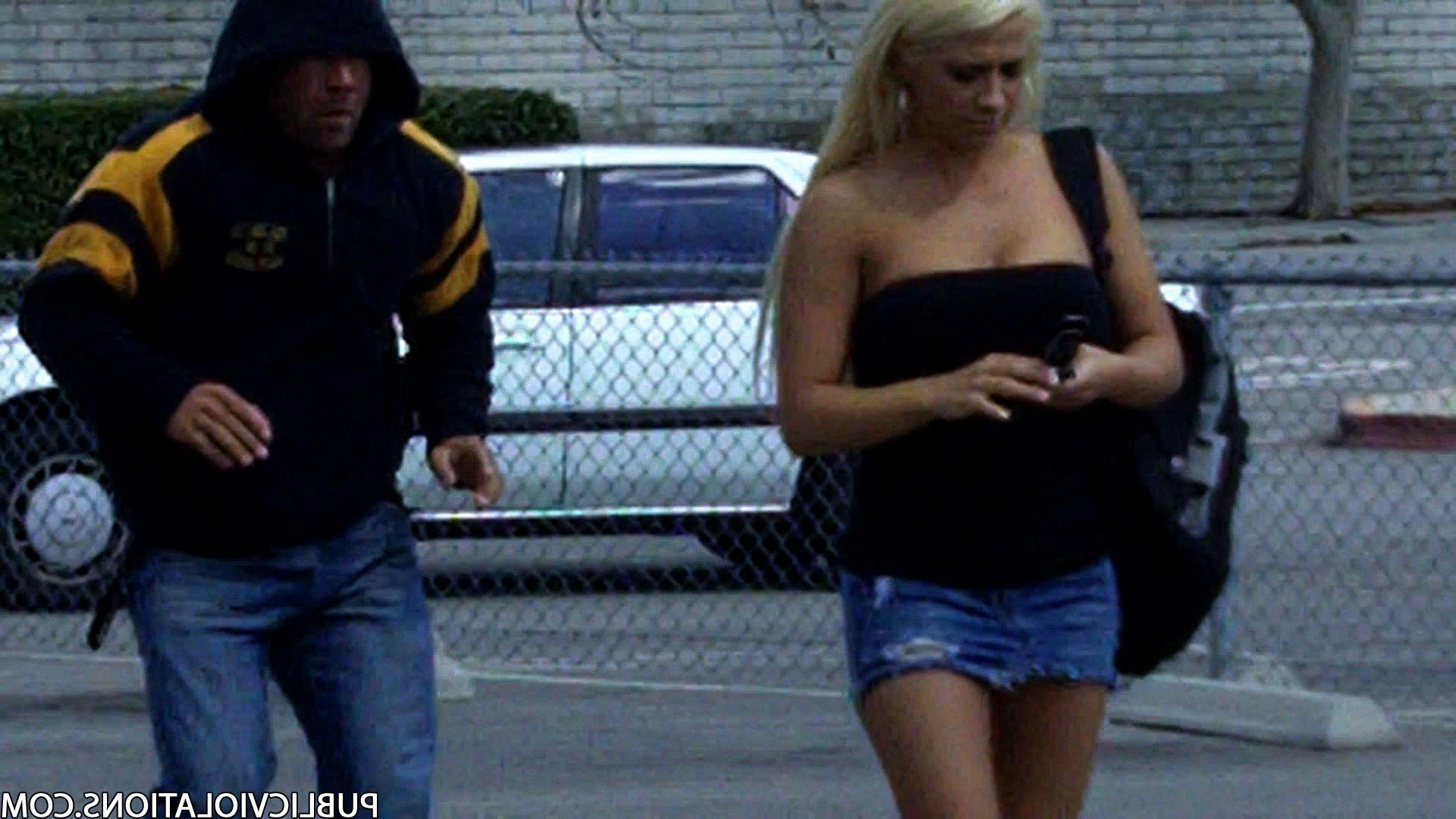 16P Violated babe in public exposed