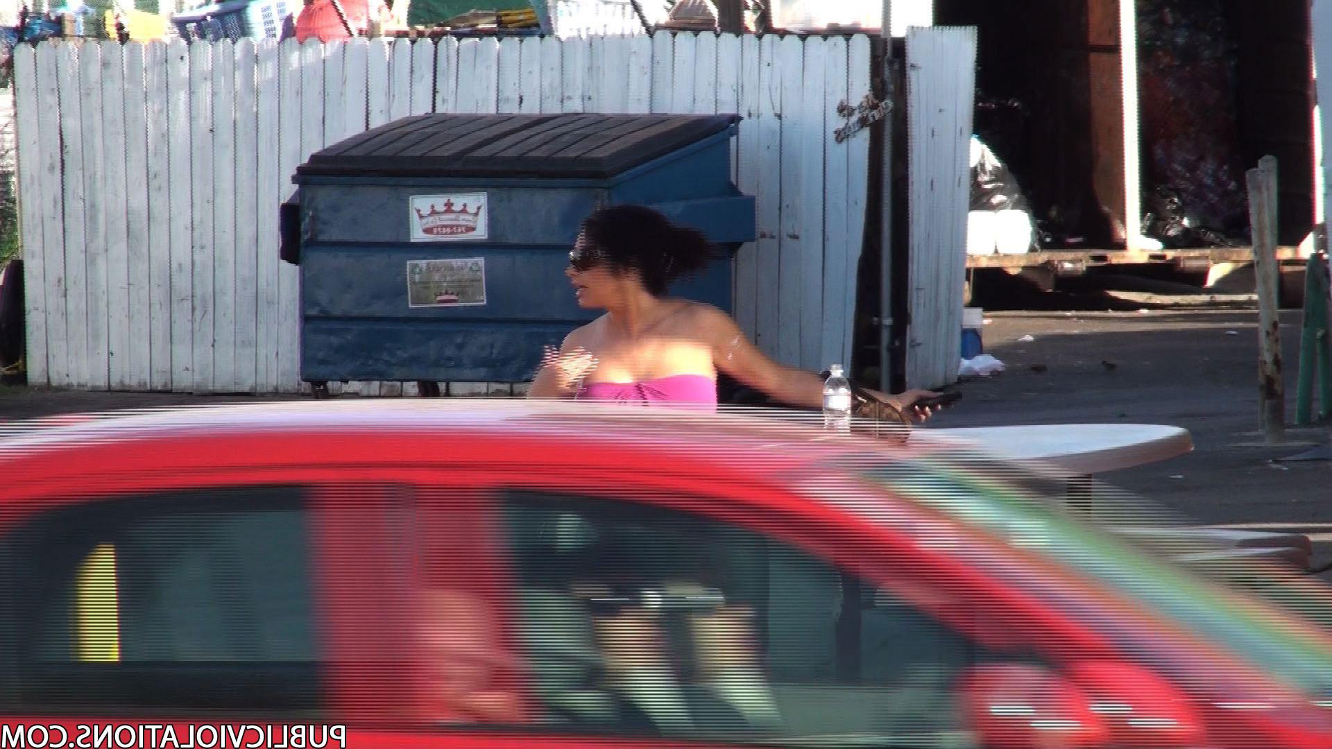 16P Violated babe in public exposed