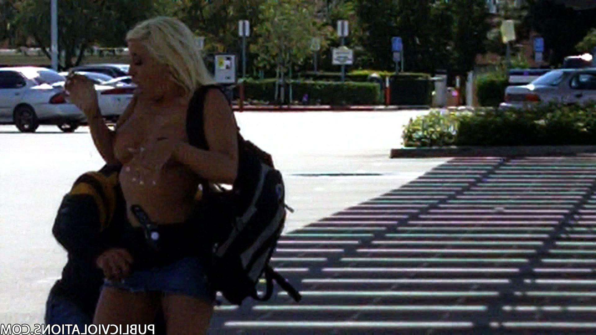 15P Busty Blonde Get Her Top Pulled Down In Public