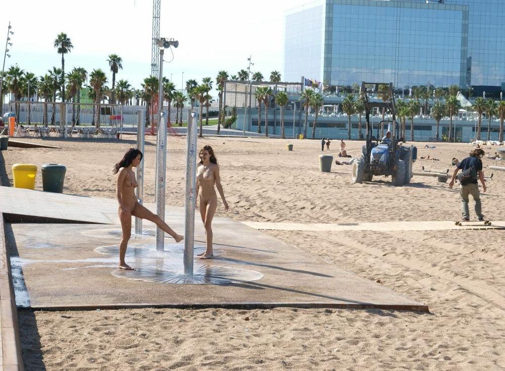 15P Wild Girlfriends getting naked in public 52