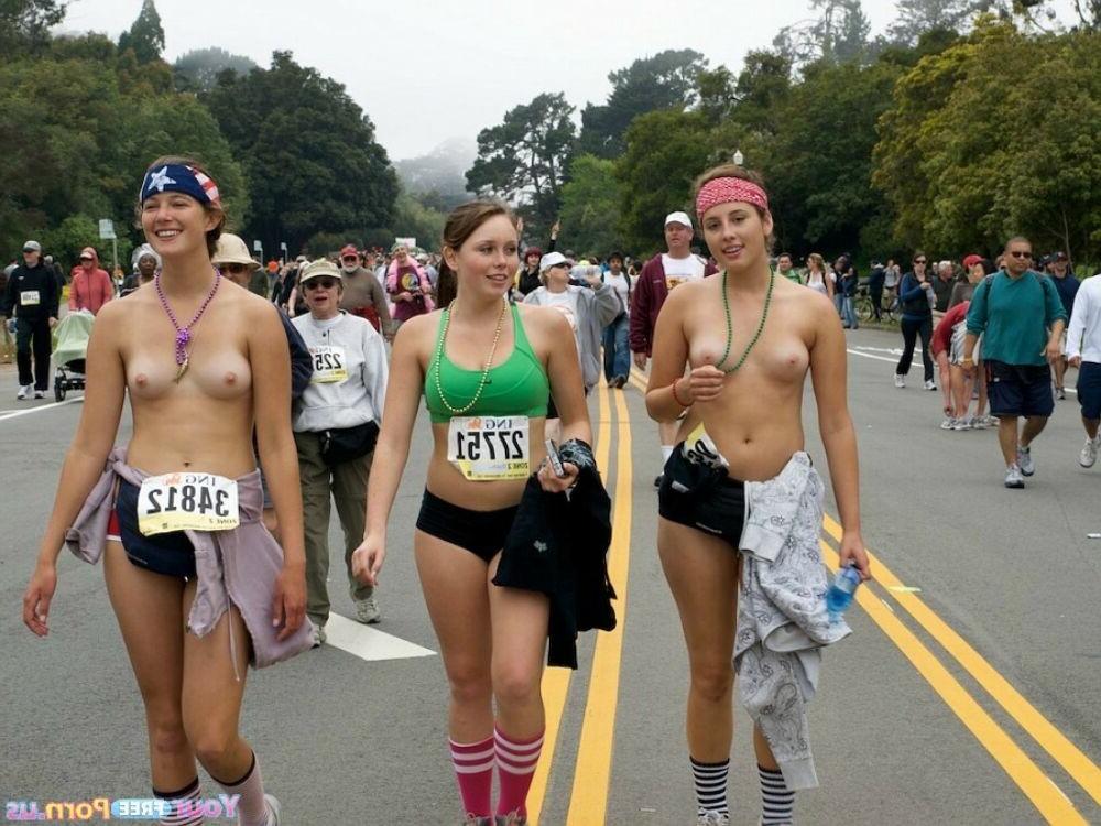 15P Wild Girlfriends getting naked in public 1