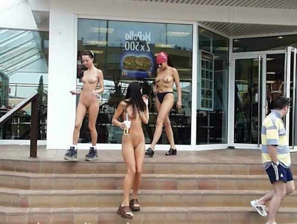 15P Wild Girlfriends getting naked in public 1