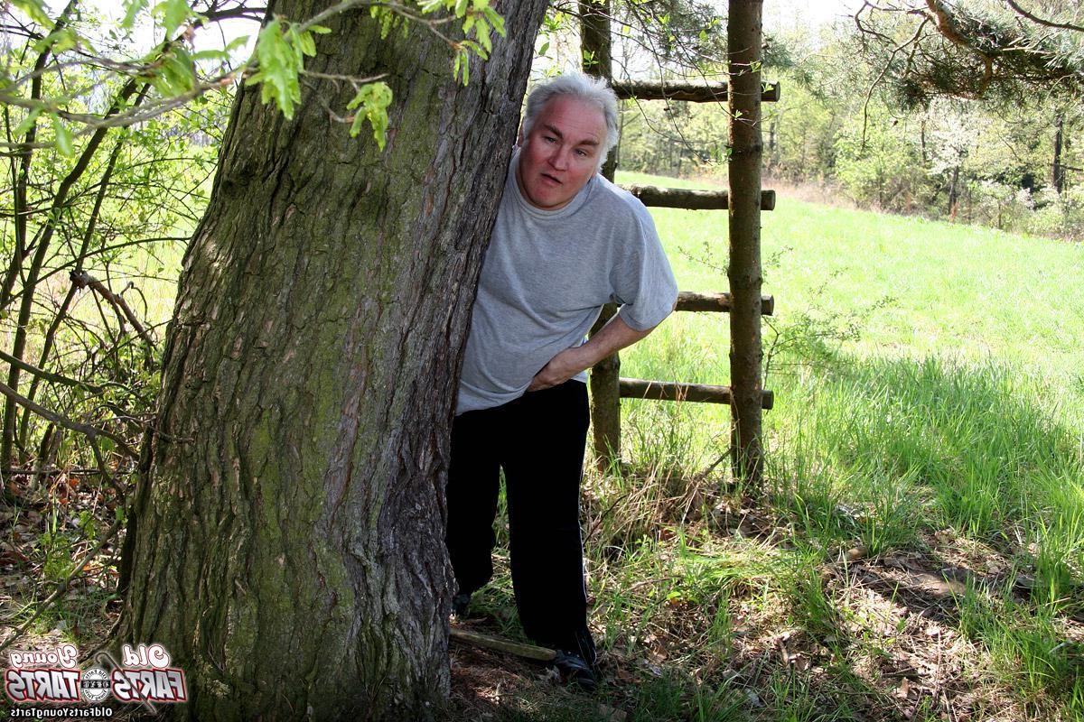12P Teenie gets fucked in nature by an old horny man