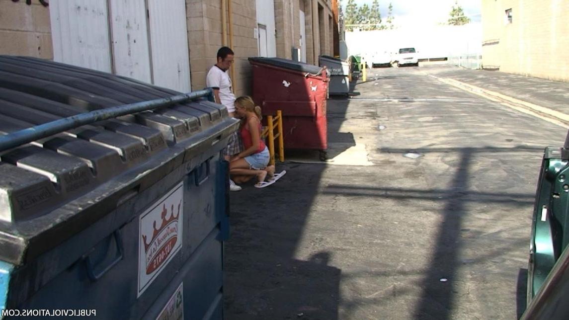 16P Horny blonde babe having sex in public