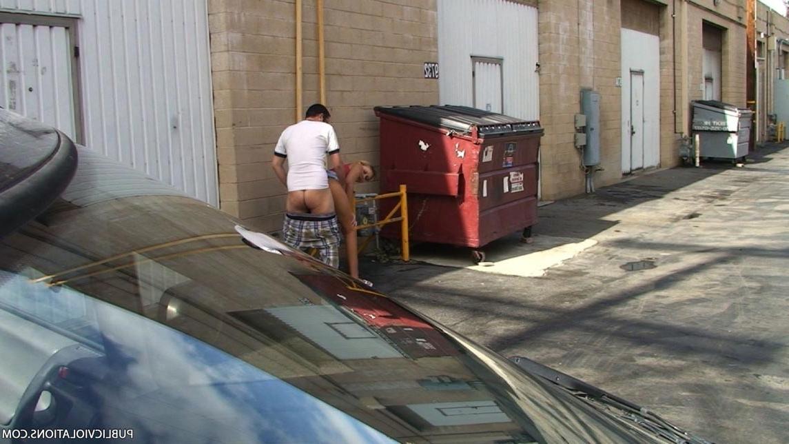 16P Horny blonde babe having sex in public