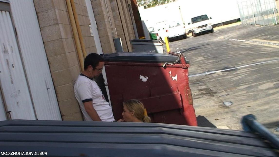 16P Horny blonde babe having sex in public