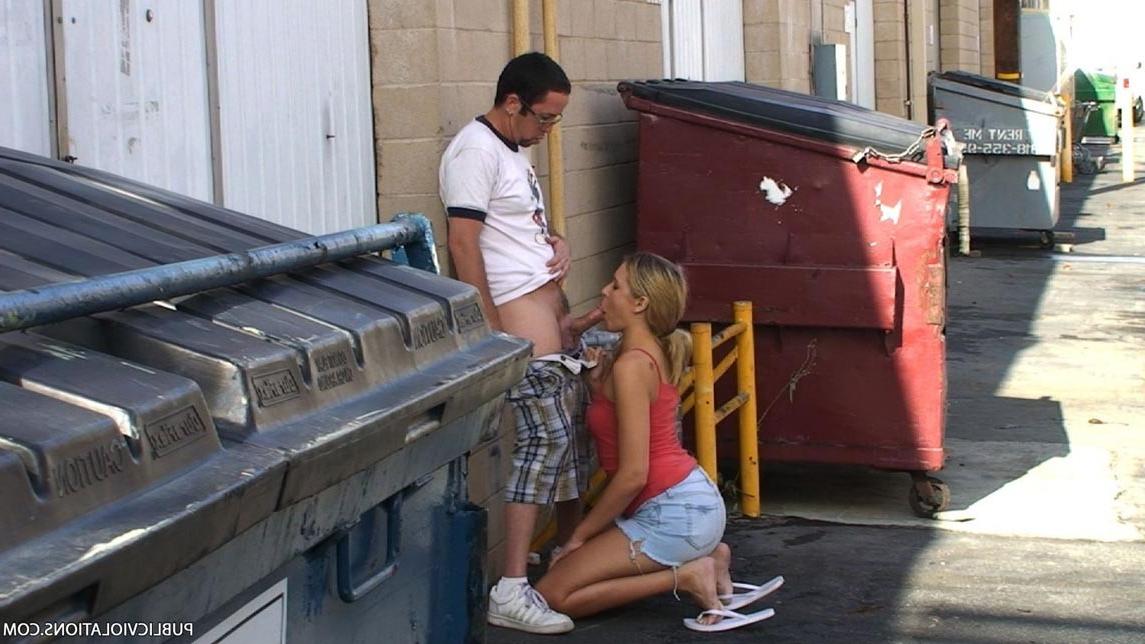 16P Horny blonde babe having sex in public