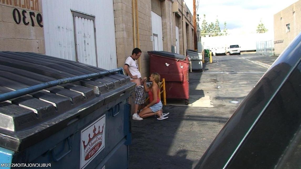 16P Horny blonde babe having sex in public