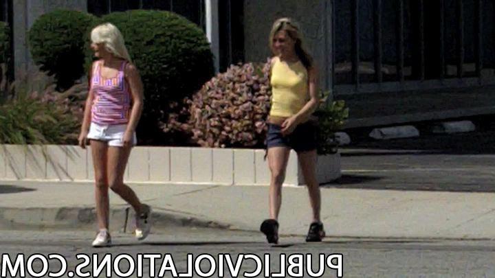 15P Cute Girls Get Their Shorts Pulled Down In Public