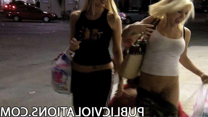 15P Blonde Girls Get Thier Pants Pulled Down In Public