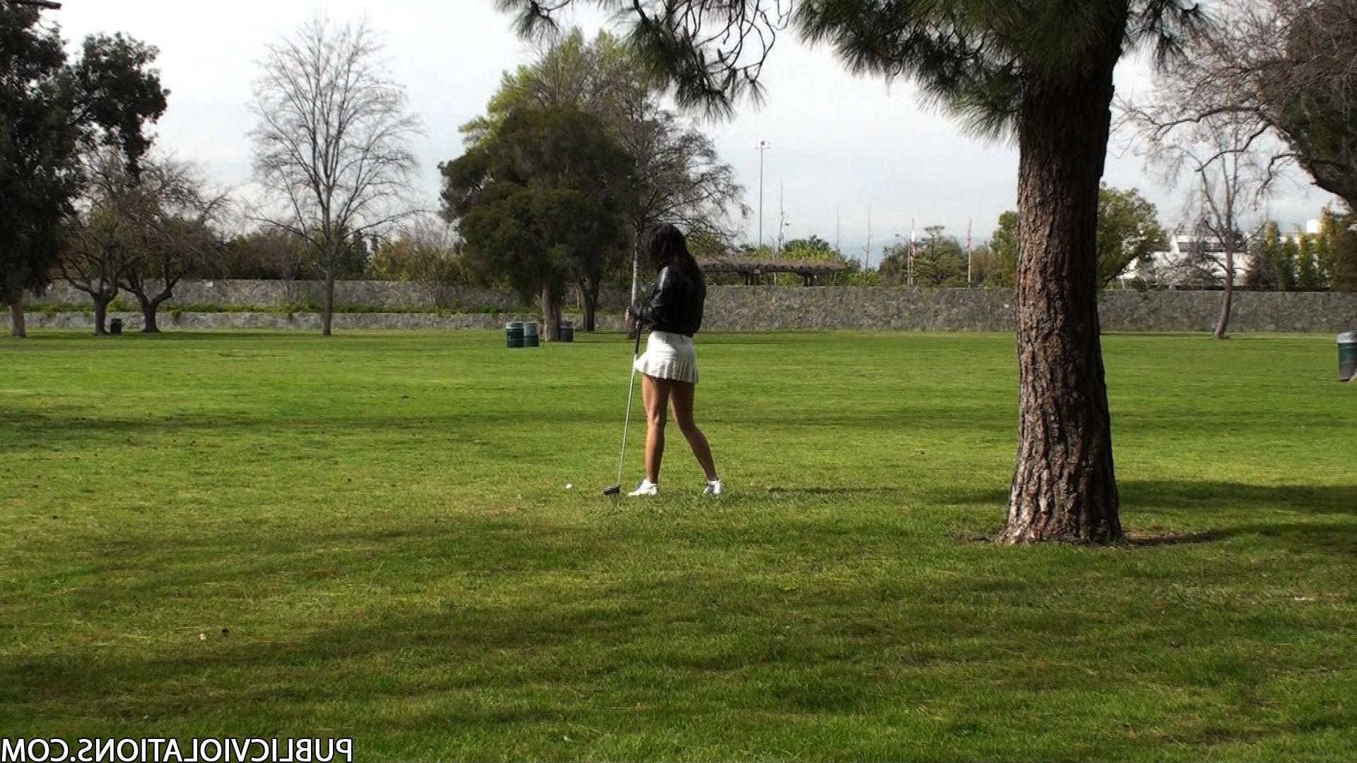 15P Brunette Teen Gets Her Panties Pulled Down In Public