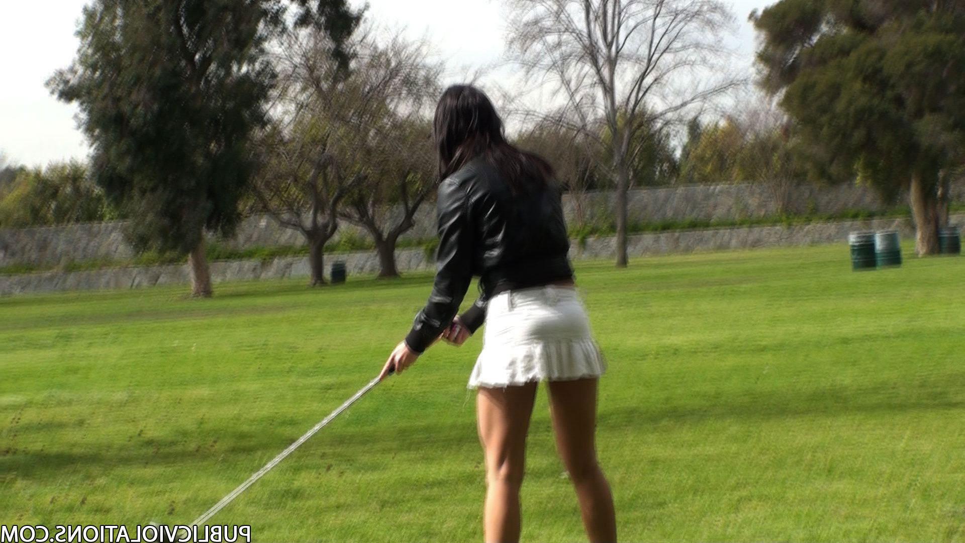 15P Brunette Teen Gets Her Panties Pulled Down In Public