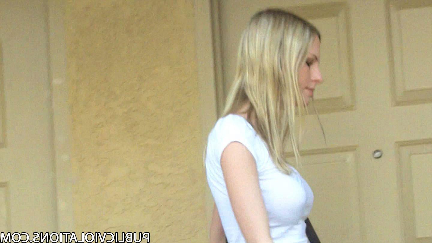 15P Blonde Gets Her Panties Pulled Down In Public